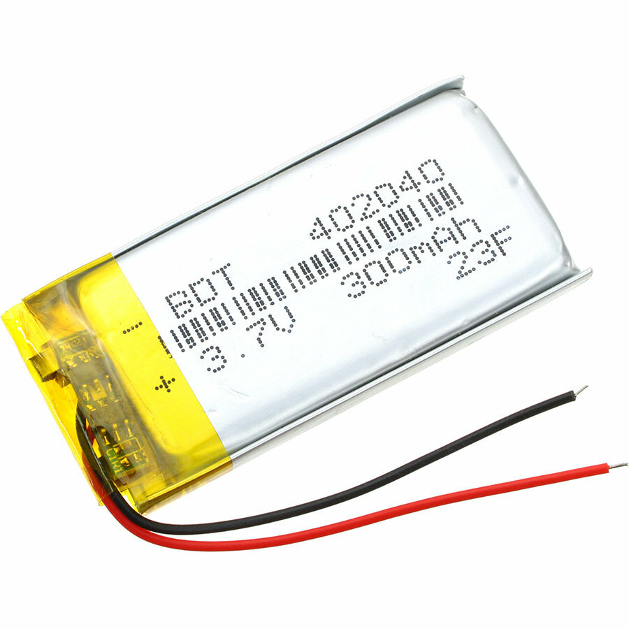 Аккумулятор 3.7V 0.3Ah Li-Po 402040