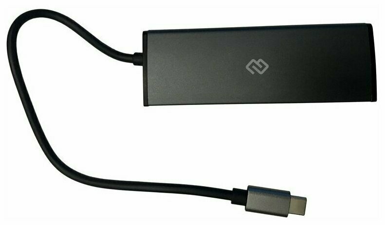 Разветвитель USB-C Digma HUB-2U3.0СAU-UC-G 5порт. серый