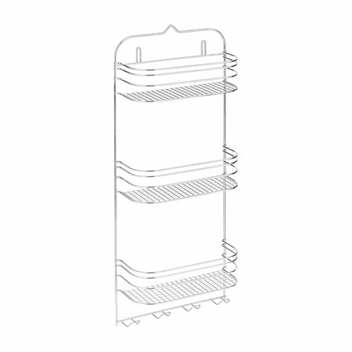 Полка для ванной ЧМЗ 501-003-07 прямая трехъярусная 29.5x46x11.6 см цвет хром