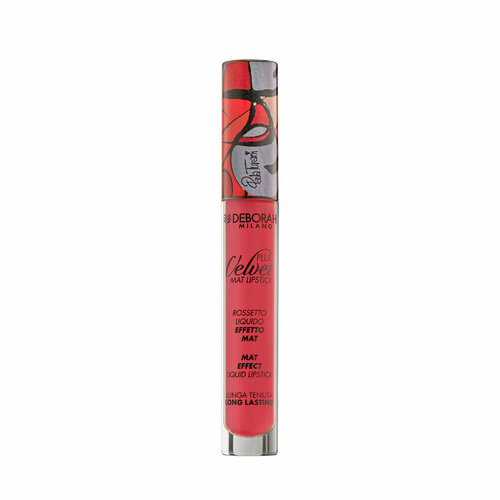 Помада для губ матовая жидкая Deborah Milano Fluid Velvet Mat Lipstick Limited Edition т.08 Классический лиловый 4,5 г