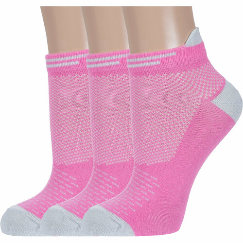 фото Носки борисоглебский трикотаж 3 пары, размер 16-18, розовый