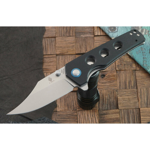 фото Складной нож kizer knives junges сталь n690, черная g-10