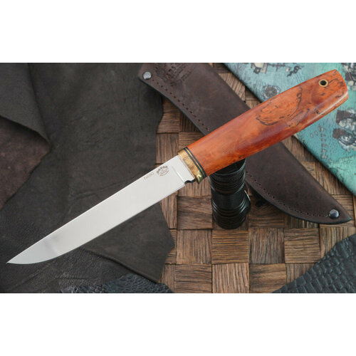 Товарищество Завьялова нож Ладья-2 Н-85, сталь Bohler N690, рукоять стабилизированная береза