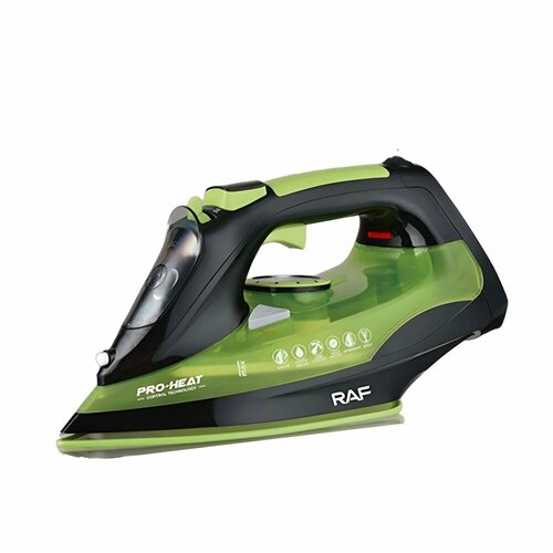Профессиональный электрический паровой утюг RAF R-1248G 2200 Вт керамическая подошва зеленый 429000₽