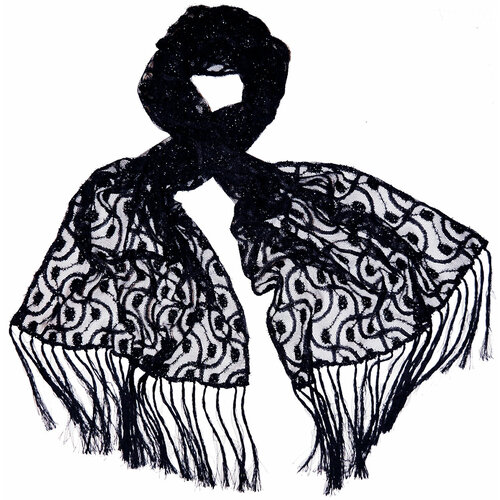 фото Шарф vista,142х36 см, черный