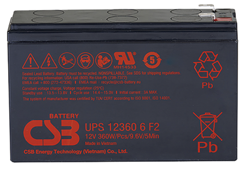 Батарея для ИБП CSB UPS12360 6 F2 12В 7.5Ач - фото №2