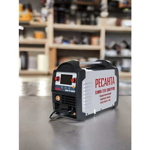 Сварочный аппарат инверторный Ресанта САИПА-220 синергия MIGMAG полуавтоматический 220 ампер комплект кабелей 6389000₽