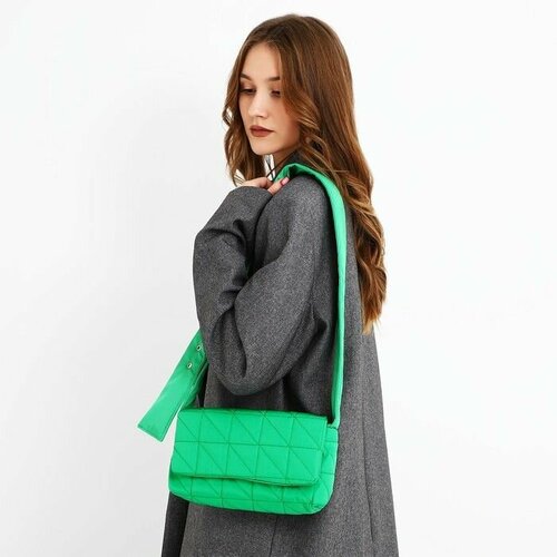 фото Сумка , фактура стеганая, зеленый promarket