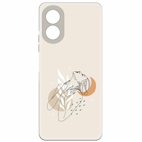 Чехол-накладка Krutoff Soft Case Женственность для Oppo A18 черный чехол накладка krutoff soft case пряник для oppo a18 черный