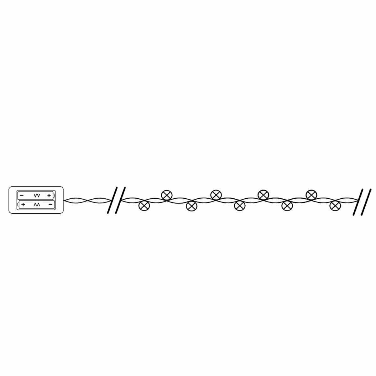 2м. Светодиодная гирлянда линейная 5000К (холодный) 1,2W 20LED 2*AA IP20 Feron CL570 32365 - фото №9