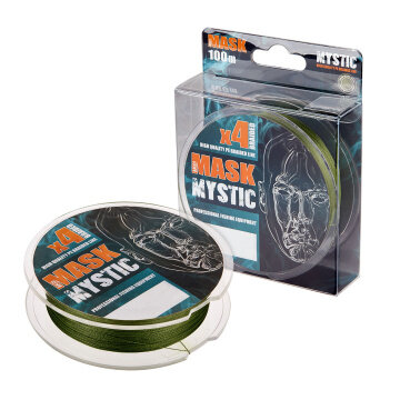 Леска плетеная Akkoi Mask Mystic X4 018мм 100м Deep Green MM4DG/100-018