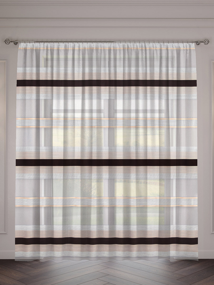 фото Тюль в гостиную спальню детскую на кухню белая сетка 300х270 см, белый