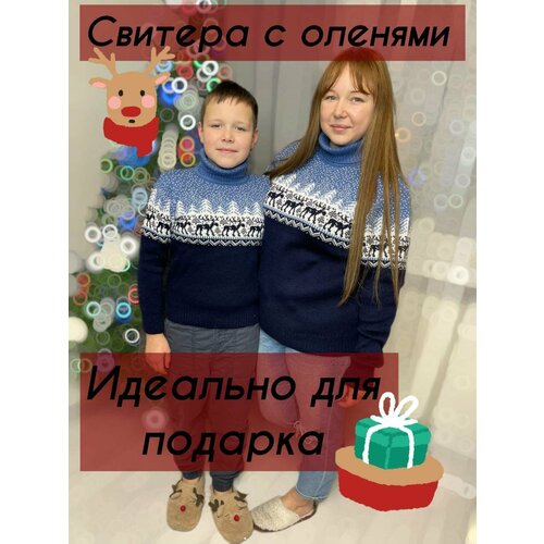 фото Свитер , размер 36, красный, синий mr.шишкин