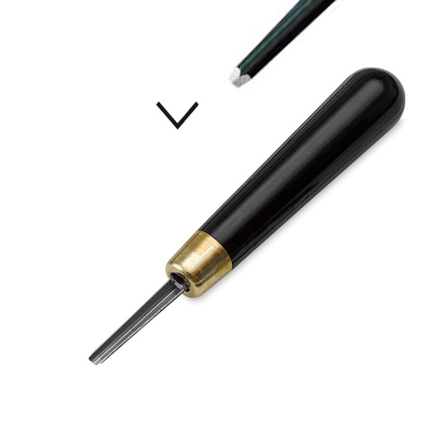 Резец по линолеуму RJM №2 с усиленной ручкой