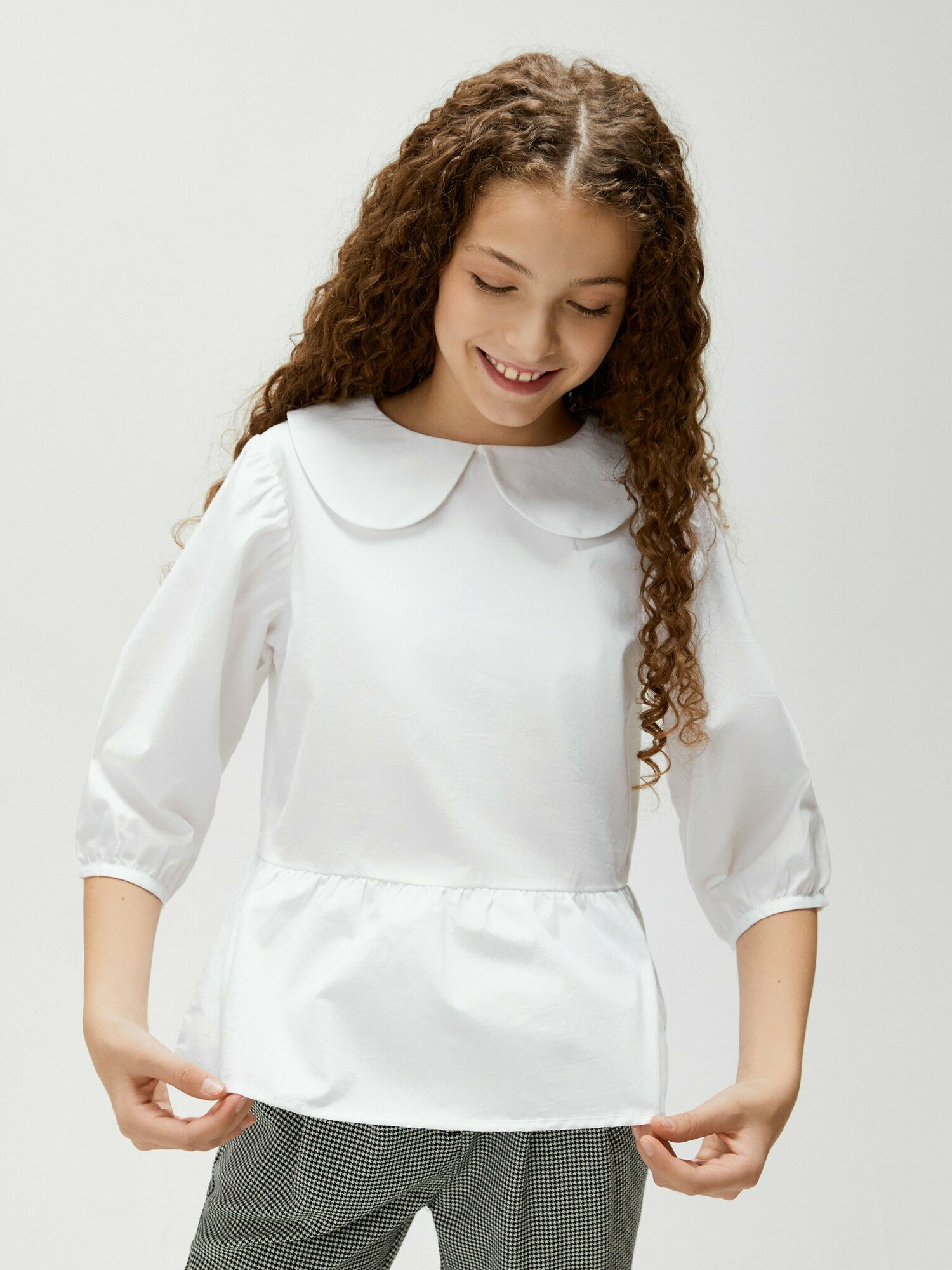 Школьная блуза Acoola, размер 128, белый
