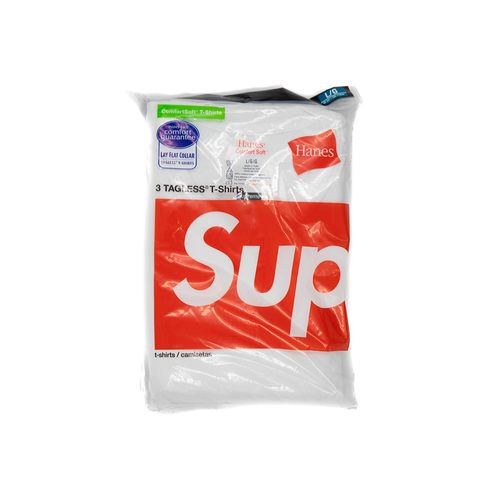 Supreme Hanes Tagless Tees (3 Pack) White (Р. S)