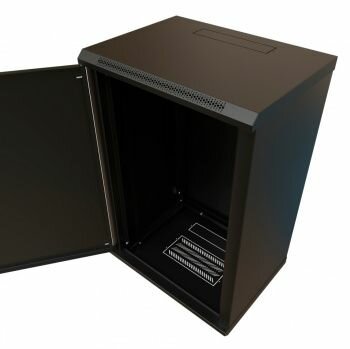 Шкаф серверный 19", 22U WRLine 1086x600х600мм, цельнометаллическая дверь с замком, цвет черный (RAL 9004) (разобранный) - фото №4