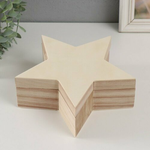 SUI Шкатулка дерево под роспись Звезда крышка на магнитах 235х235х8 см 1370₽