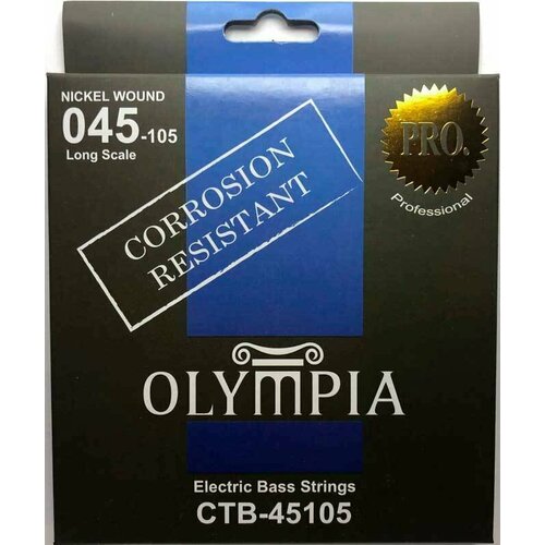 Olympia CTB45105 струны для бас-гитары с устойчивостью к коррозии, никель, (45 - 65 - 85 - 105)