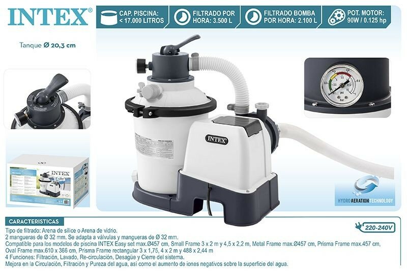 Песочный фильтр-насос 2.0 м3/ч Intex SX925 / для бассейнов до 10 м3 / 26642 — фото 1