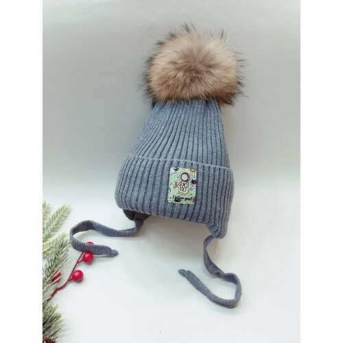 фото Шапка мой ангелок, размер 3-5 лет (50-53), серый