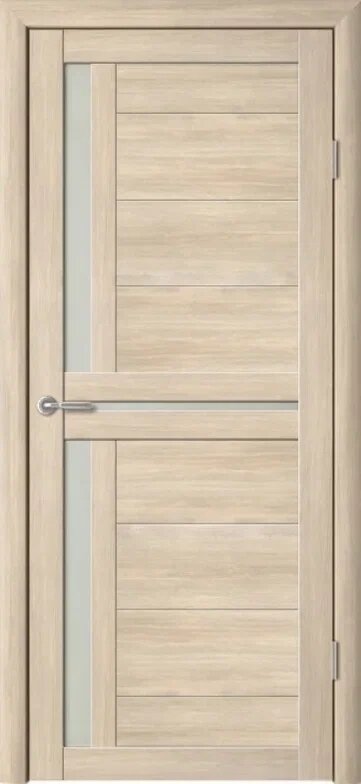 Межкомнатная дверь (дверное полотно) Albero Кельн Эко-Шпон / Лиственница мокко / Стекло мателюкс 60х200