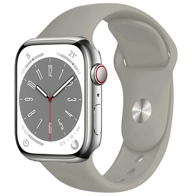 Ремешок силиконовый Sport для Apple Watch 42/44/45/49 мм, 235мм, на кнопке, темно-каменный (23)