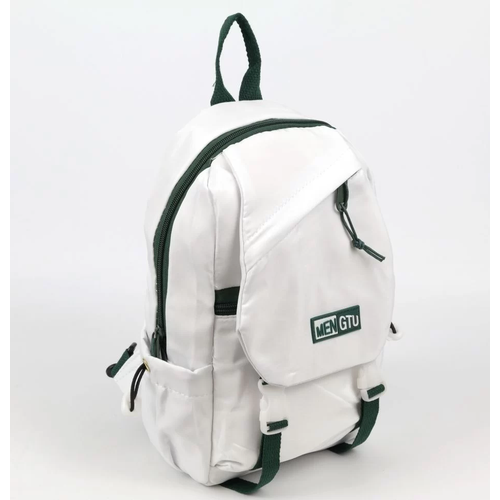 Маленький текстильный рюкзак с одной лямкой 9215 Вайт-Грин женский текстильный рюкзак 2020 арми грин