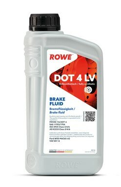 ROWE 25114001099 Тормозная жидкость ROWE HIGHTEC BRAKE FLUID DOT4 LV SAE J 1703/1704 FMVSS116 DOT4 ISO4925 Class 3/4/6 JIS K2233 Class 3/4/6 (1л.)