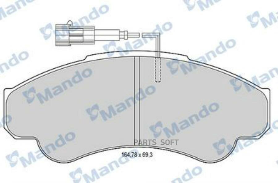 Колодки тормозные передние к-кт Mando арт. MBF015028