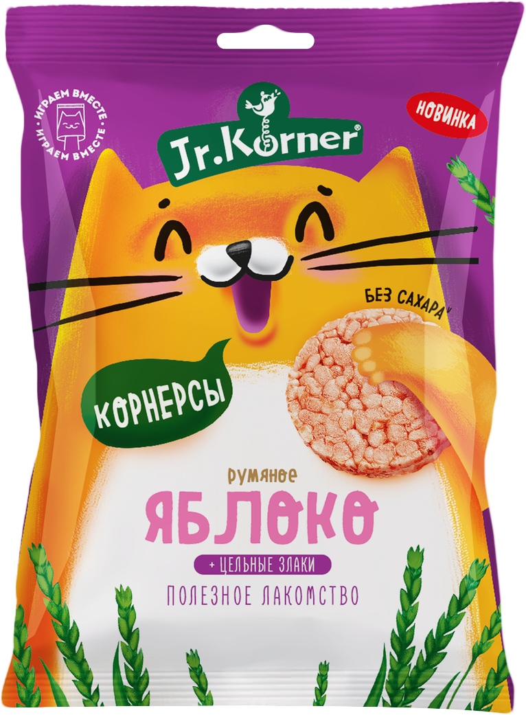 Хлебцы Jr.Korner "Румяное яблоко", с яблочным соком, в мини-формате, 30г — фото 1
