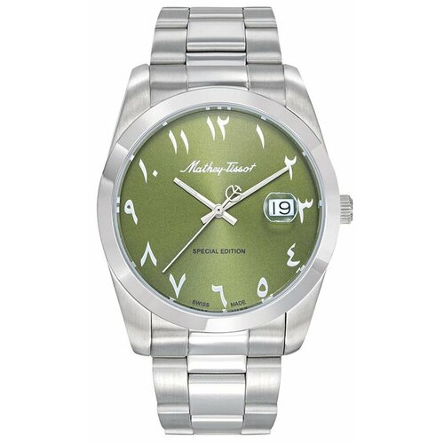 фото Наручные часы mathey-tissot, серебряный, хаки
