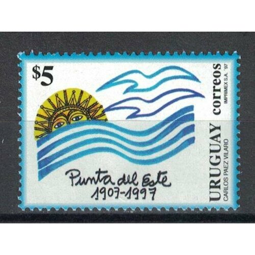 Почтовые марки Уругвай 1997г. 90 лет Пунта-дель-Эсте Туризм MNH почтовые марки уругвай 2004г пунта дель эсте туристическая столица меркосур природа mnh