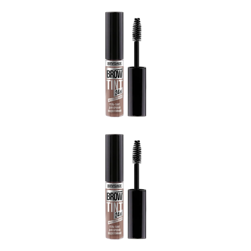 Гель-тинт для бровей LUXVISAGE, BROW TINT WATERPROOF 24H, soft brown, тон 102, водостойкий, 2 уп