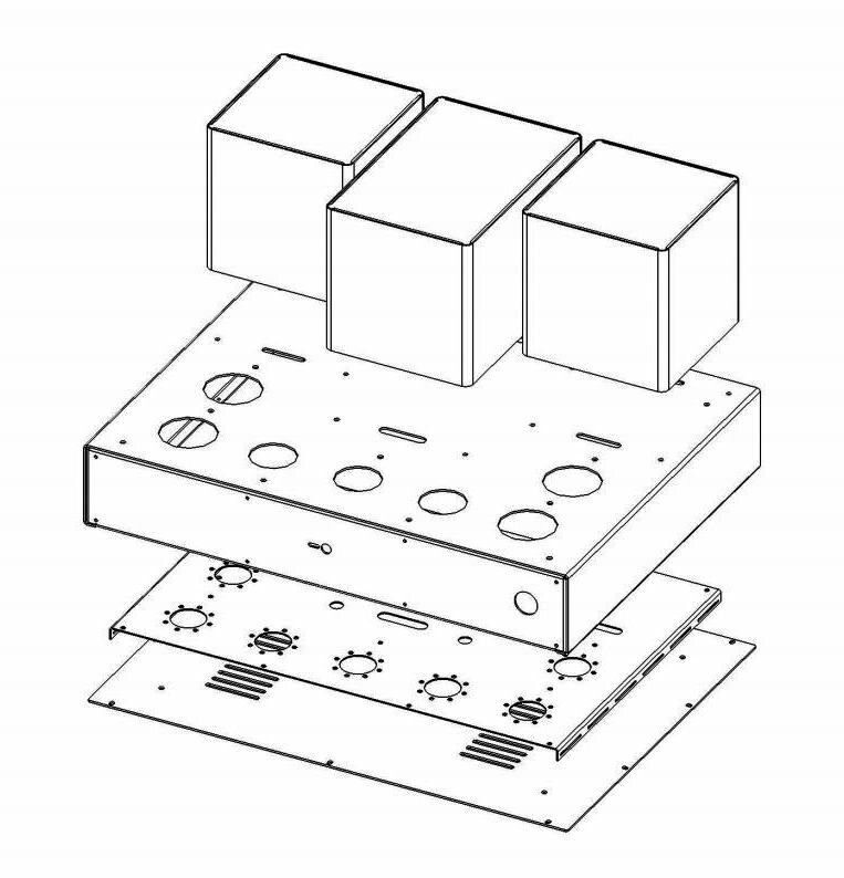 AV-PP3-Piano-7o Корпус мощного лампового усилителя на 7-и лампах