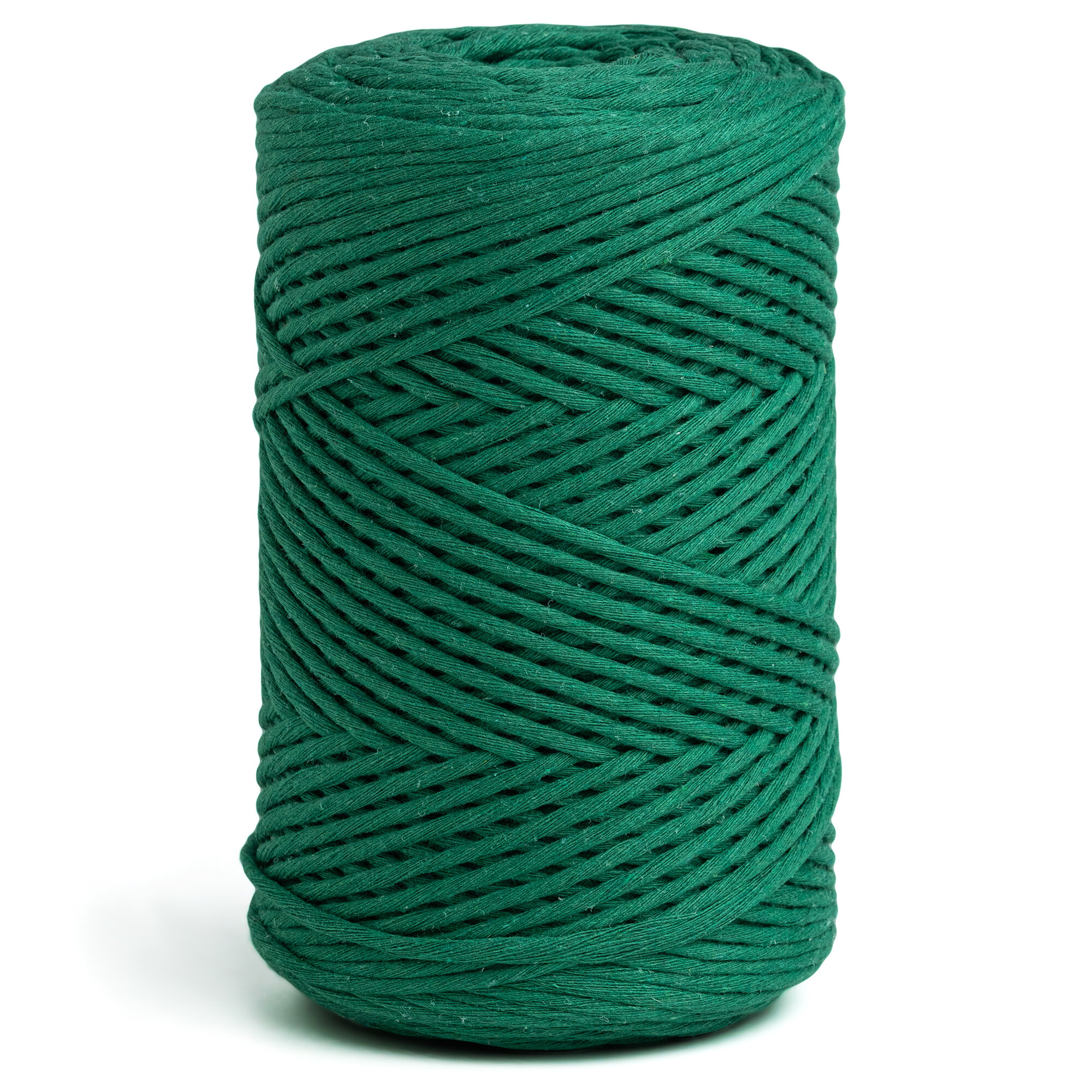 фото Шпагат хлопковый зеленый 3 мм 100 м для макраме, вязания, рукоделия