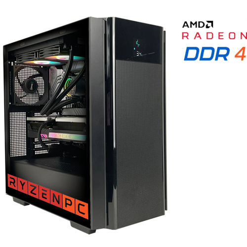 Настольный компьютер RyzenPC GAME 83504544 (AMD Ryzen 7 5700X 3.4 ГГц, AMD B550, 64 DDR4, SSD: 500 Гб, HDD: 2000 Гб, AMD Radeon RX 6700 XT 12 Гб, WI-FI, Без привода, 650 Вт, Deepcool CH510 Mesh Digital, ОС не установлена)