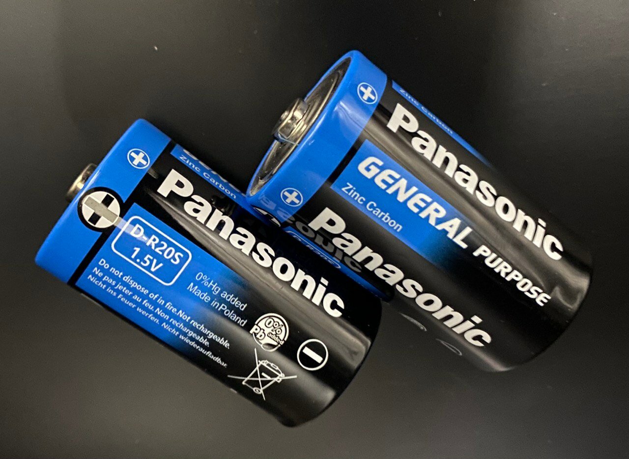 Батарейка Panasonic General Purpose D/R20, в упаковке: 2 шт.