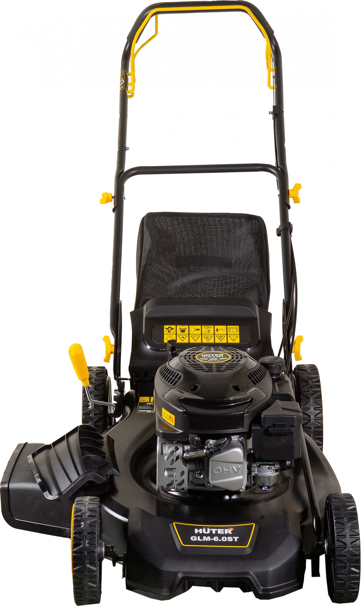 Изображение Газонокосилка роторная Huter GLM-6.0 ST (70/3/7), Регулировка высоты скашивания, Мульчирование, Складная ручка