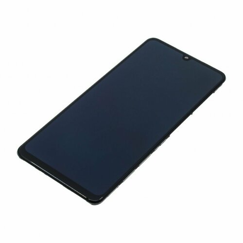 Дисплей для Samsung A225 Galaxy A22 (в сборе с тачскрином) в рамке, черный, 100% задняя крышка для samsung a225 galaxy a22 черный aaa