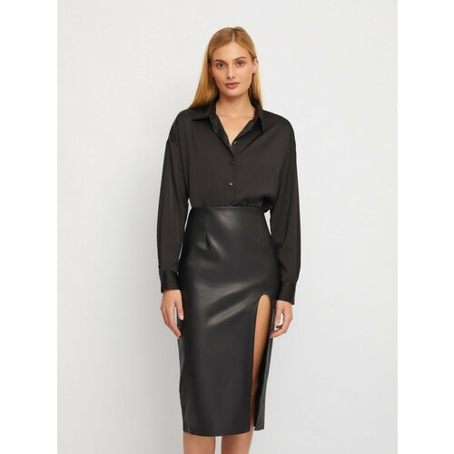 фото Рубашка zolla, размер l, черный