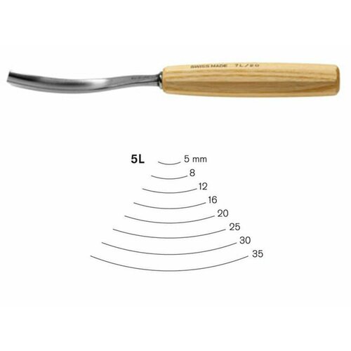 Стамеска 5L/8 Pfeil изогнутая полукруглая для резьбы по дереву