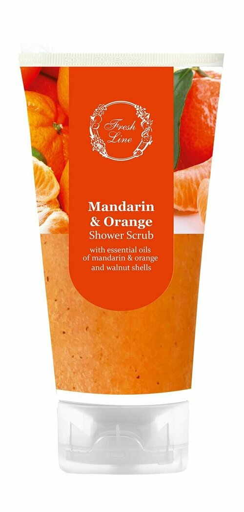 Гель-скраб для душа с эфирными маслами мандарина и апельсина / Fresh Line Mandarin and Orange Shower Scrub