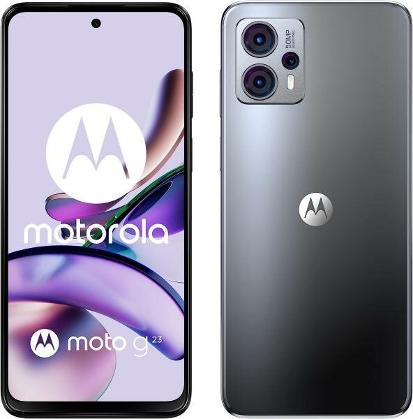 Смартфон Motorola XT2333-3 G23 128Gb 8Gb серый моноблок 3G 4G 2Sim 6.5 720x1600 Android 13 50Mpix 802.11 a/b/g/n/ac NFC GPS GSM900/1800 GSM1900 TouchS