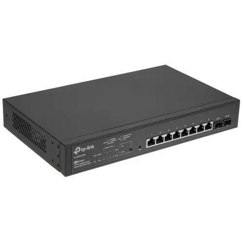 TP-Link Сетевое оборудование SG2210MP Коммутатор JetStream Smart с 8 гигабитными портами PoE+ и 2 портами SFP