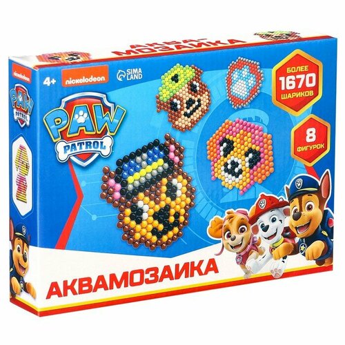 Аквамозаика большой набор, 8 фигурок PAW PATROL аквамозаика большой набор 8 фигурок paw patrol