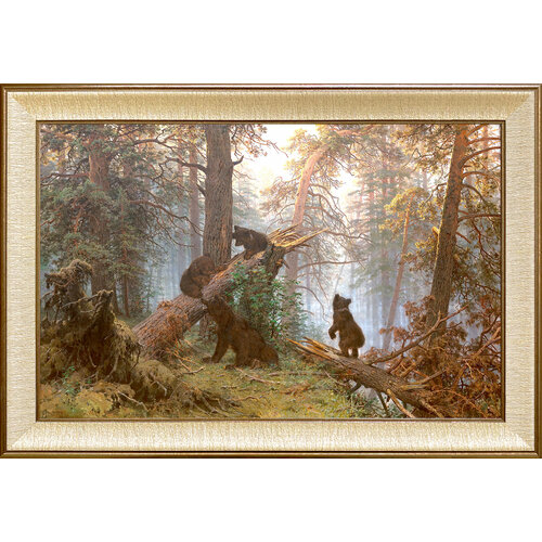 Репродукция картины И И Шишкин Утро в сосновом лесу 49х37 3750₽