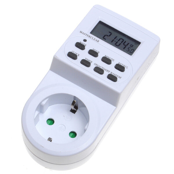 фото Розетка TM22 "евр" с цифровым недельным таймером шаг 1 минута IP20 Feron