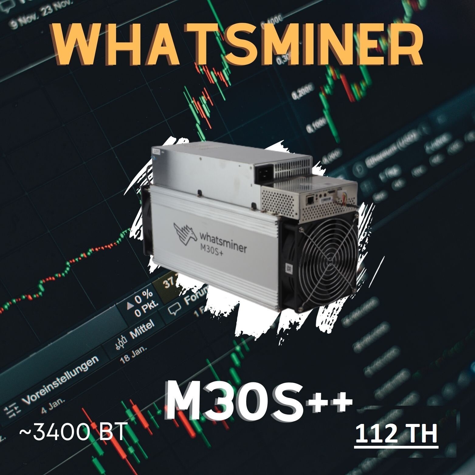 ASIC майнер Whatsminer M30S++ 112TH/s