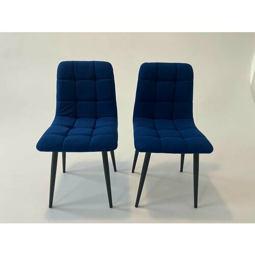 Стулья для кухни с мягким сиденьем и спинкой, синие, 2 шт